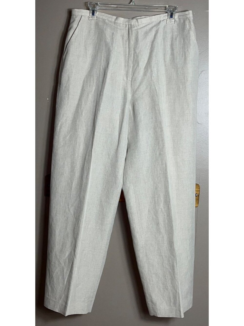 Linen Blend Trouser Lined Preppy Minimalist Brunch Elevated Casual Corner Wom 14 - Picture 3 of 13
